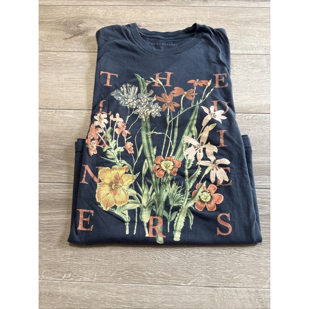 The Lumineers Licensed Smoky Blue Flowers Band Music Cotton T Shirt Size SMALL - Picture 7 of 7